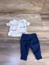 Child Of Mine 2pc Viscose Shirt & Ribbed Pants Set White sz Preemie