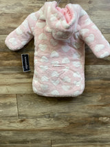 NEW Rothschild Faux Fur Hooded Car Bag Pink sz 0/6m