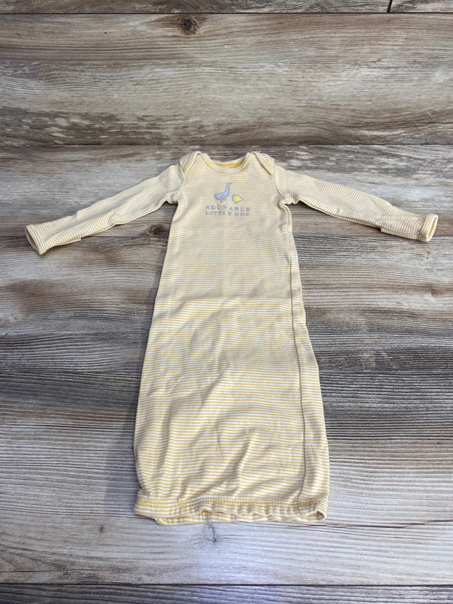 Carter's Adorable Little One Striped Gown Yellow sz Newborn - Me n Mommy To Be