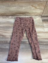 Zara Ribbed Leopard Leggings Brown sz 2-3T
