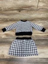 2pc Button Up Top & Skirt White sz 9-12m