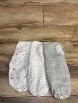 KeaBabies 3pk Soothe Swaddle Wraps White sz 0-3m