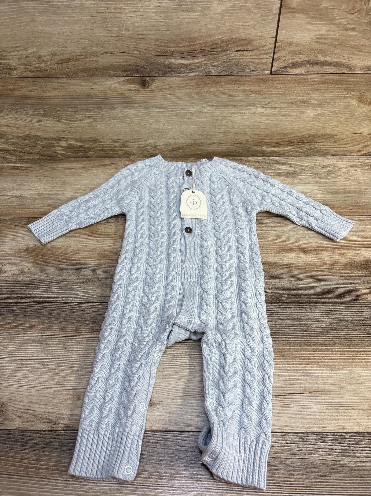 NEW Elegant Baby Cable Knit Coverall Blue sz 6-9m
