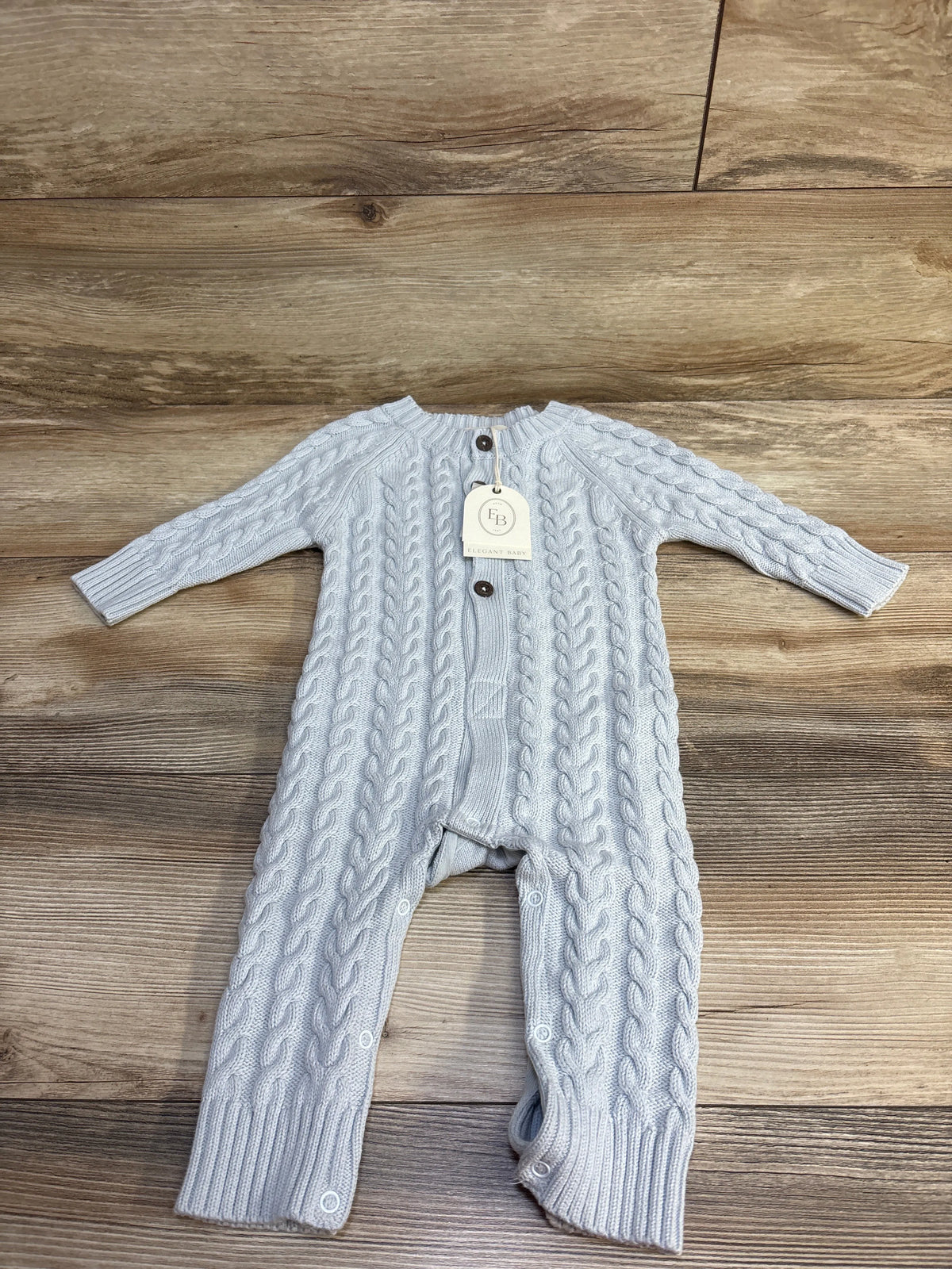 NEW Elegant Baby Cable Knit Coverall Blue sz 6-9m