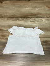 Off Shoulder Muslin Top White sz 12-18m