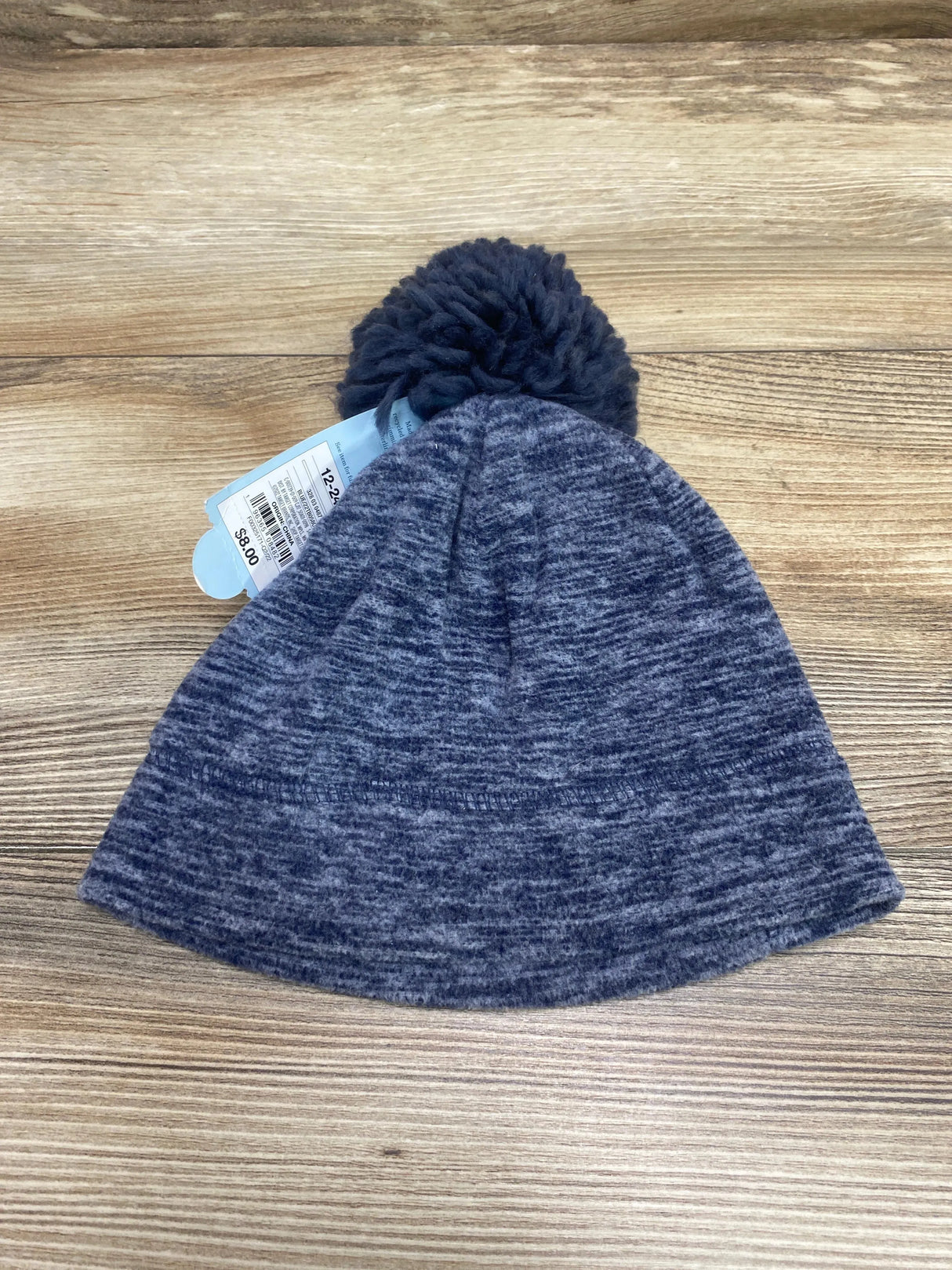 NEW Cat & Jack Blue Pom Beanie Sz 12-24m