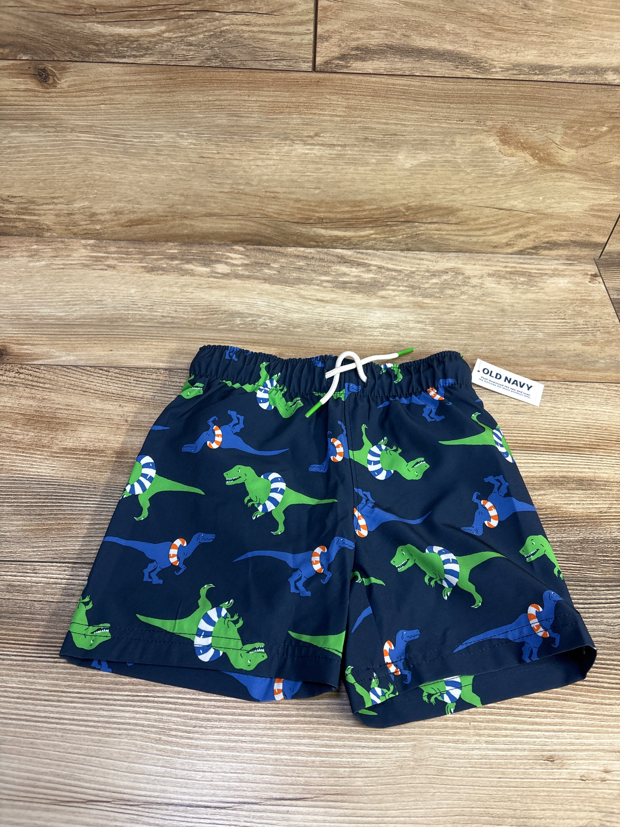 NEW Old Navy Dinosaur Print Swim Trunks Blue sz 3T