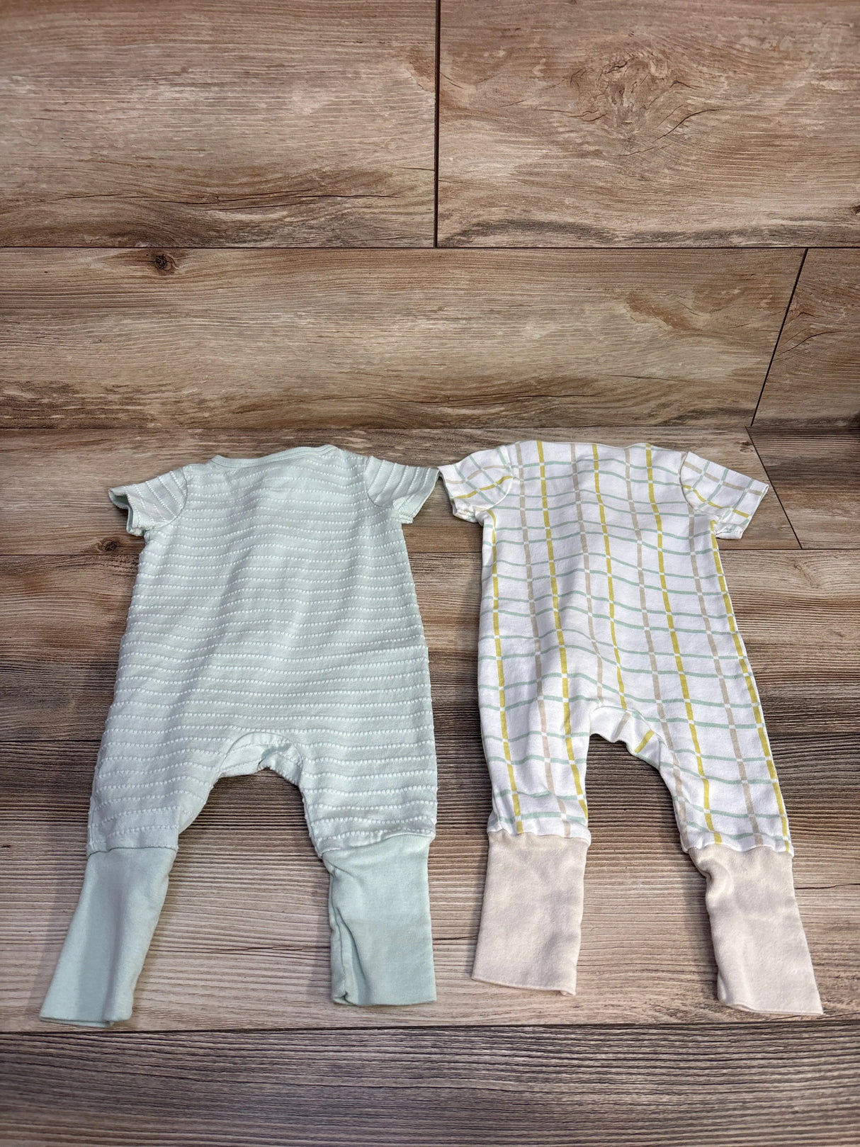 Cloud Island 2pk Checkered Sleepers White sz 0-3m