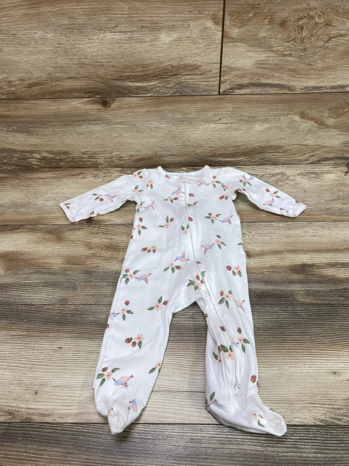 Carter's Floral Sleeper White sz 9m