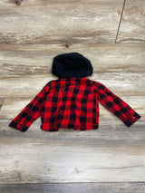 Wonder Nation Hooded Flannel Red sz 3T