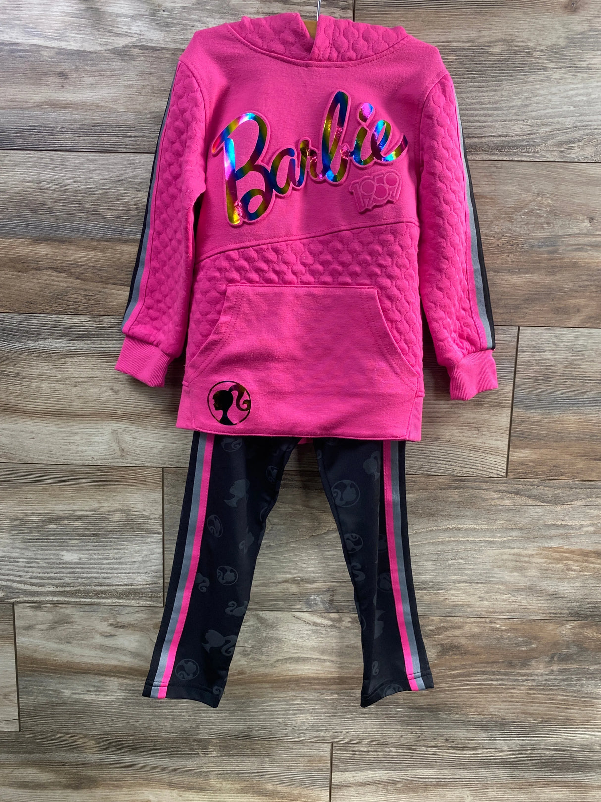 Barbie 2pc Hoodie & Leggings Pink sz 4-5T