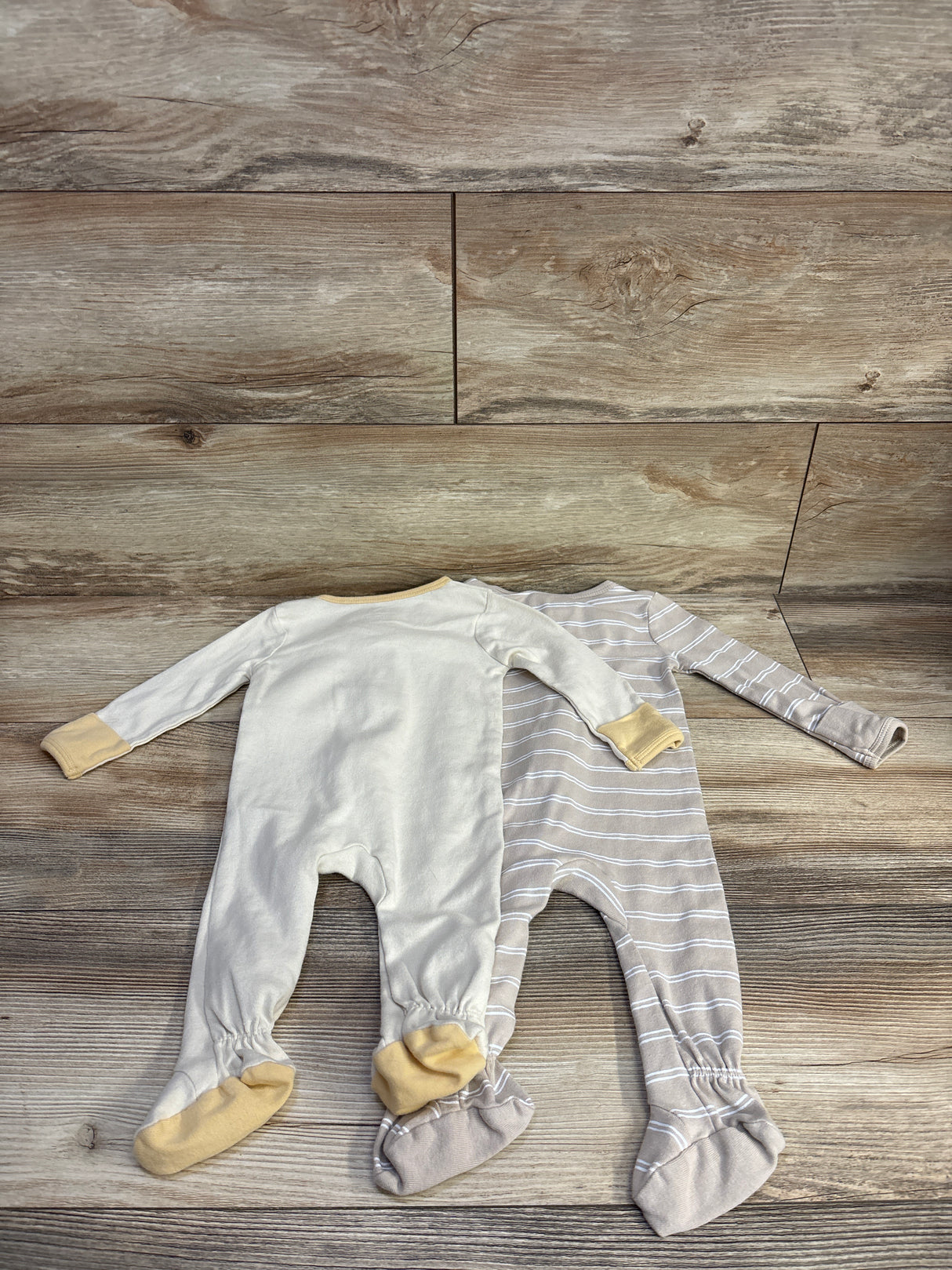 Cloud Island 2pk Striped Sleeper Tan sz 3-6m