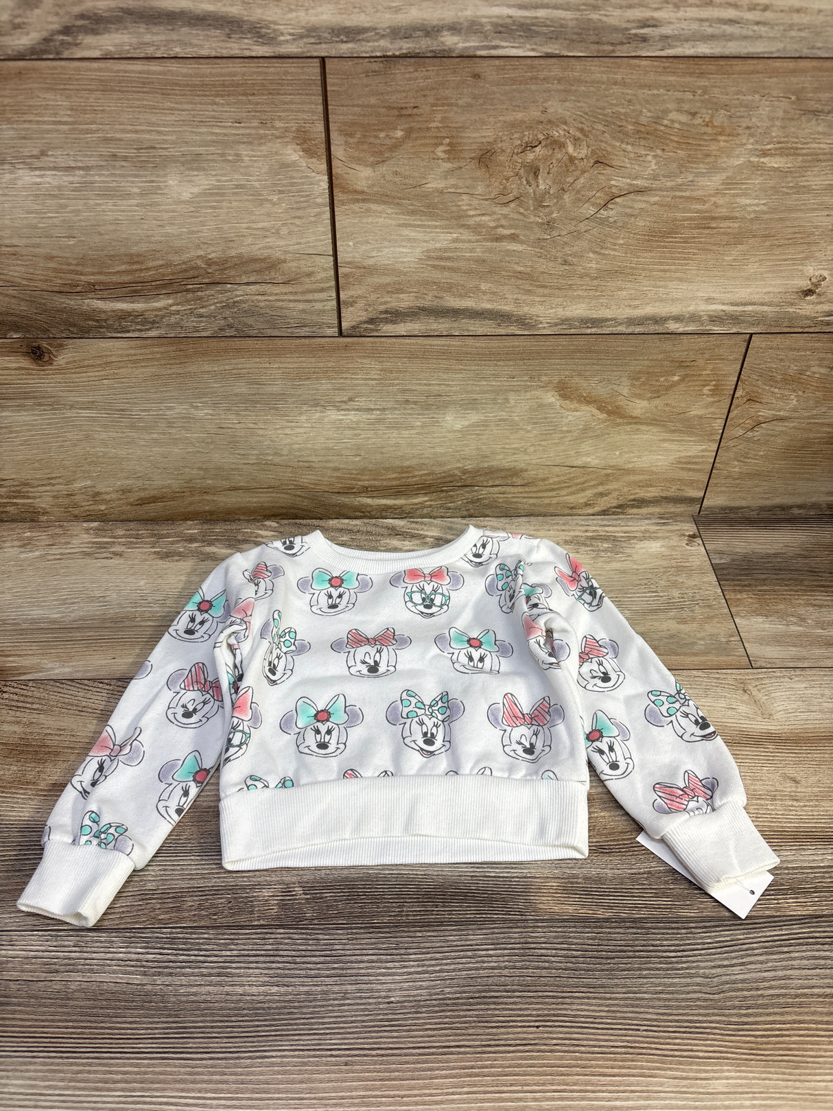 NEW Disney Baby Minnie Mouse Pullover Sweatshirt White sz 18m