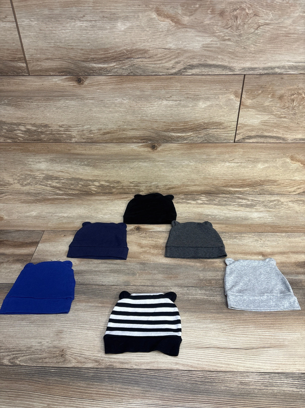 Geyoga 6 Pieces Newborn Baby Hat Bear Ears 0-3m