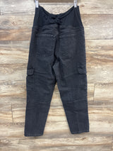 Isabel Maternity Crossover Panel 90s Straight Jeans Black sz 12/Large
