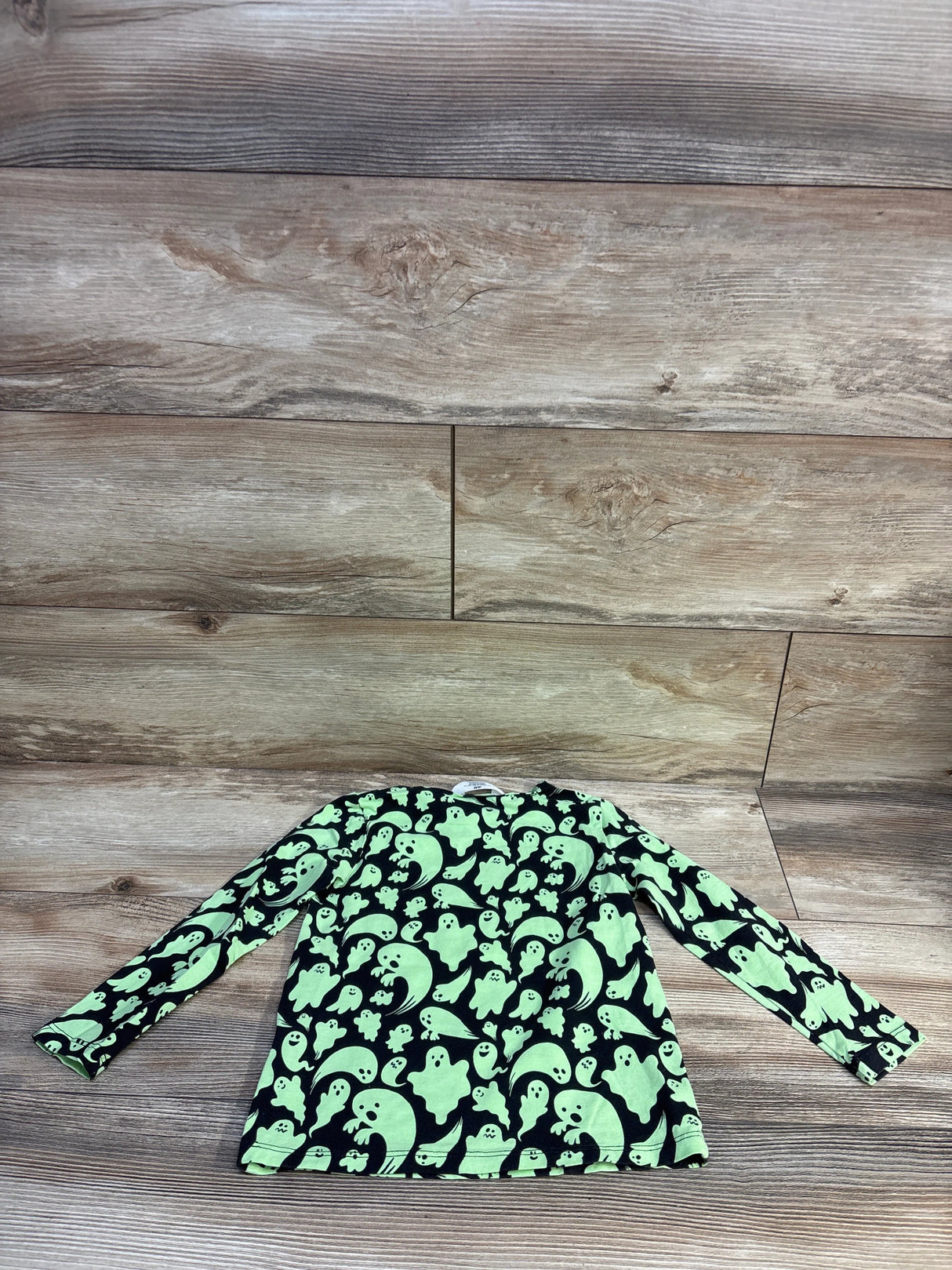 H&M Glow In The Dark Ghost Shirt Black sz 3/4T