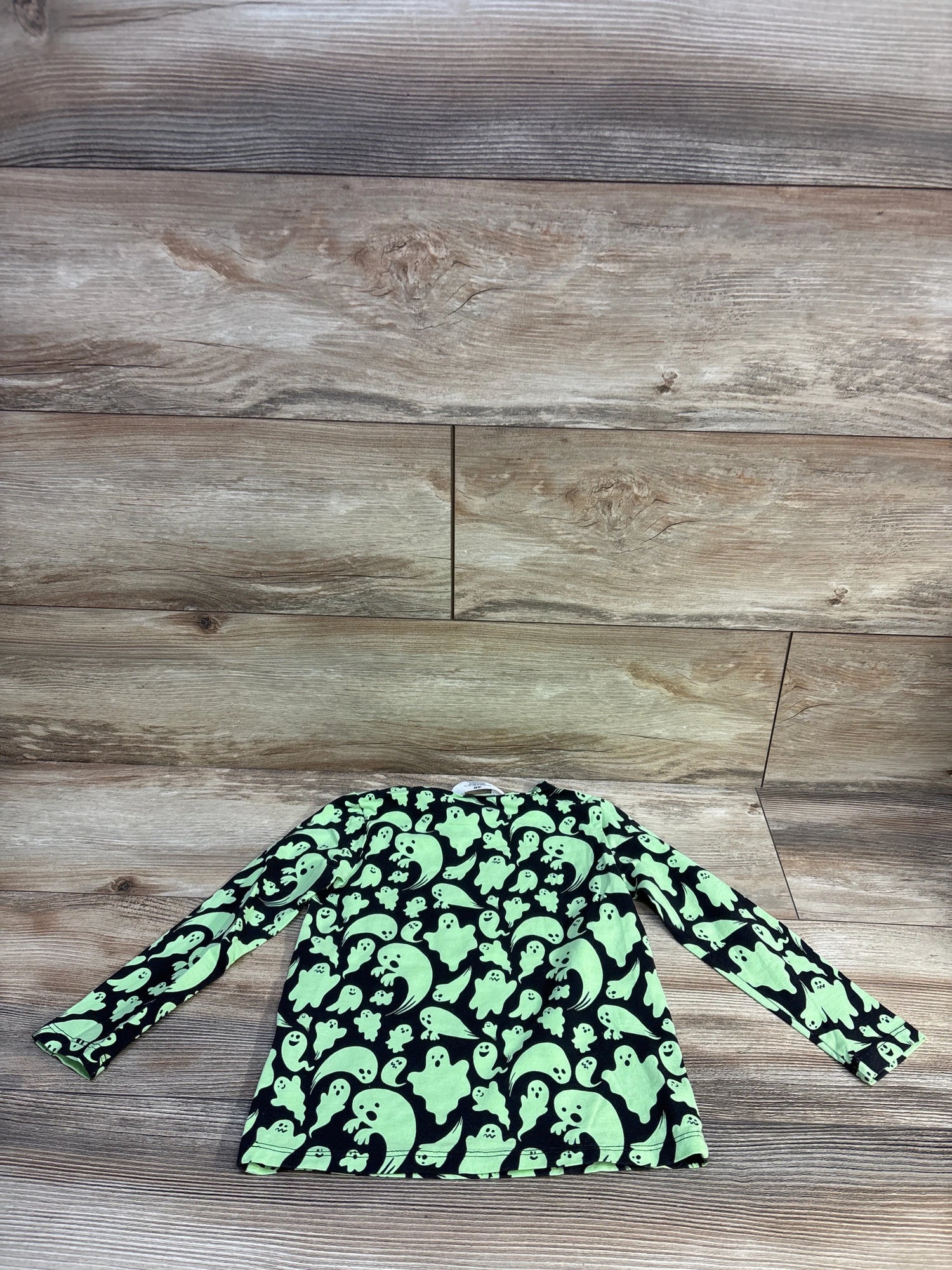 H&M Glow In The Dark Ghost Shirt Black sz 3/4T