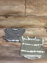 Modern Moments 2pk Striped Shirts Grey sz 0-3m
