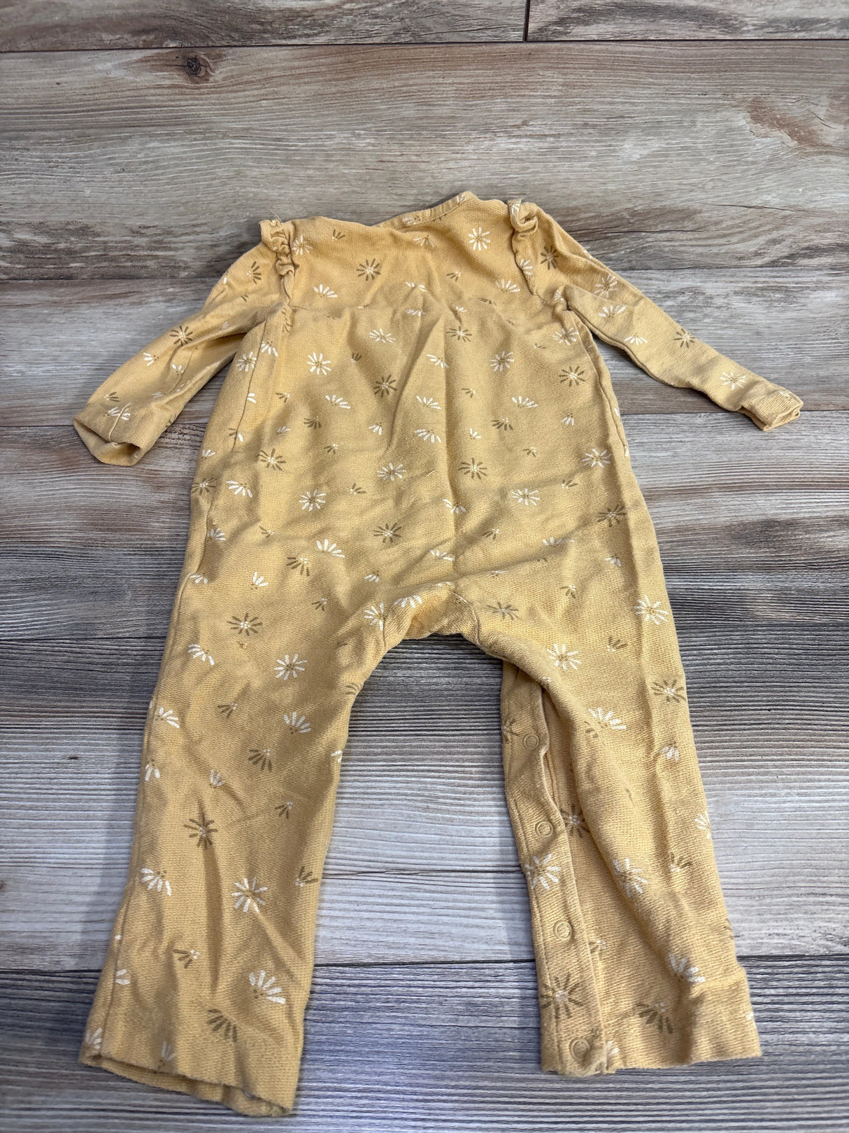 Carter's Floral Henley Coverall Yellow sz 24m