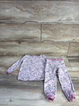 RuffleButts 2pc Floral Pajama Set Pink sz 3T