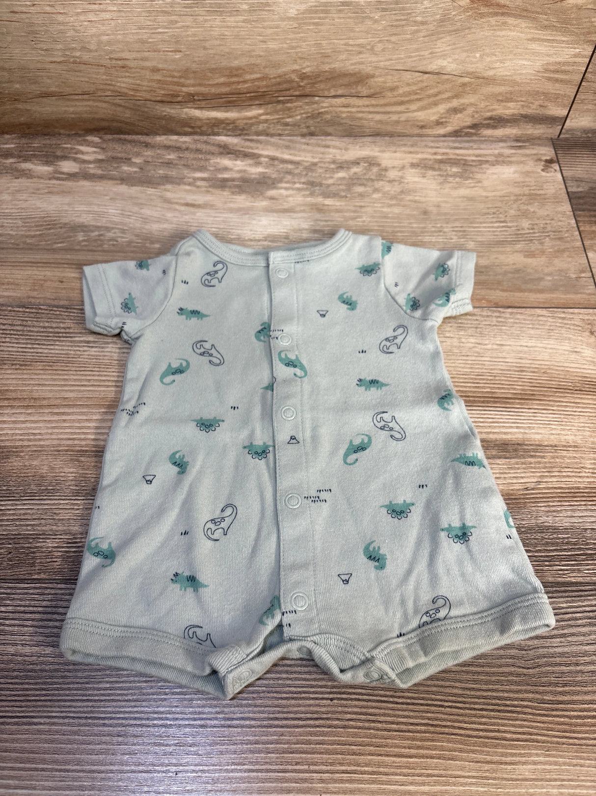 Simple Joys Dinosaur Print Shortie Romper Sage sz Newborn