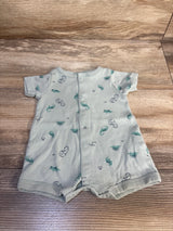 Simple Joys Dinosaur Print Shortie Romper Sage sz Newborn