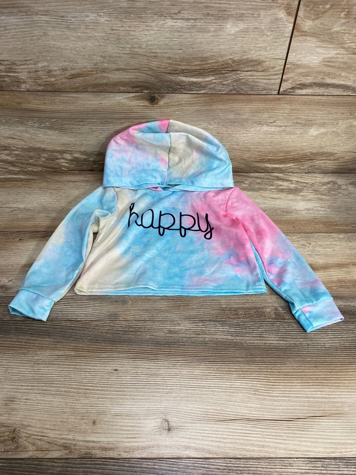 Tie-Dye Cropped Hoodie Blue sz 3T