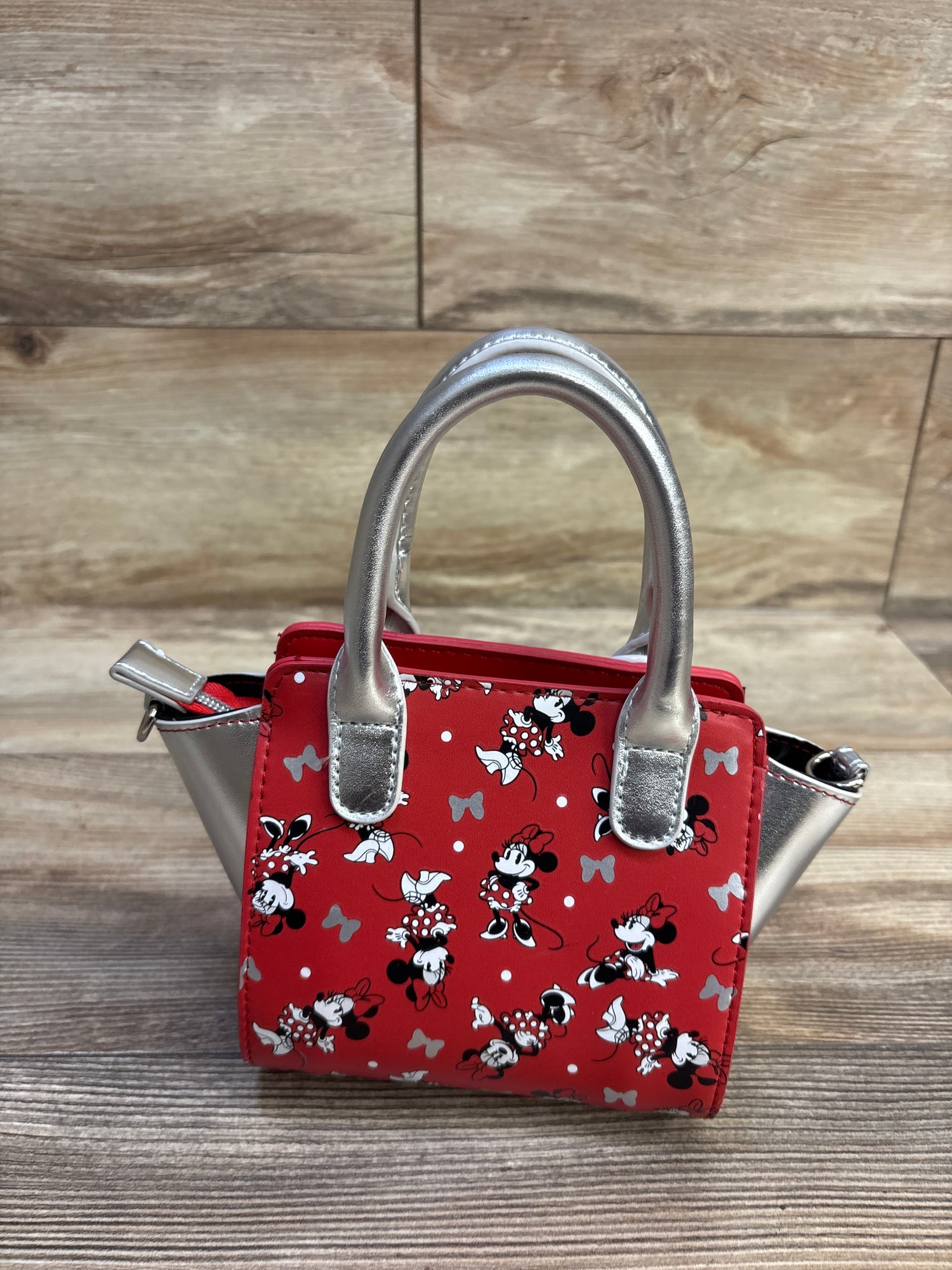 Disney Minnie Mouse Mini Handbag - Silver/Red