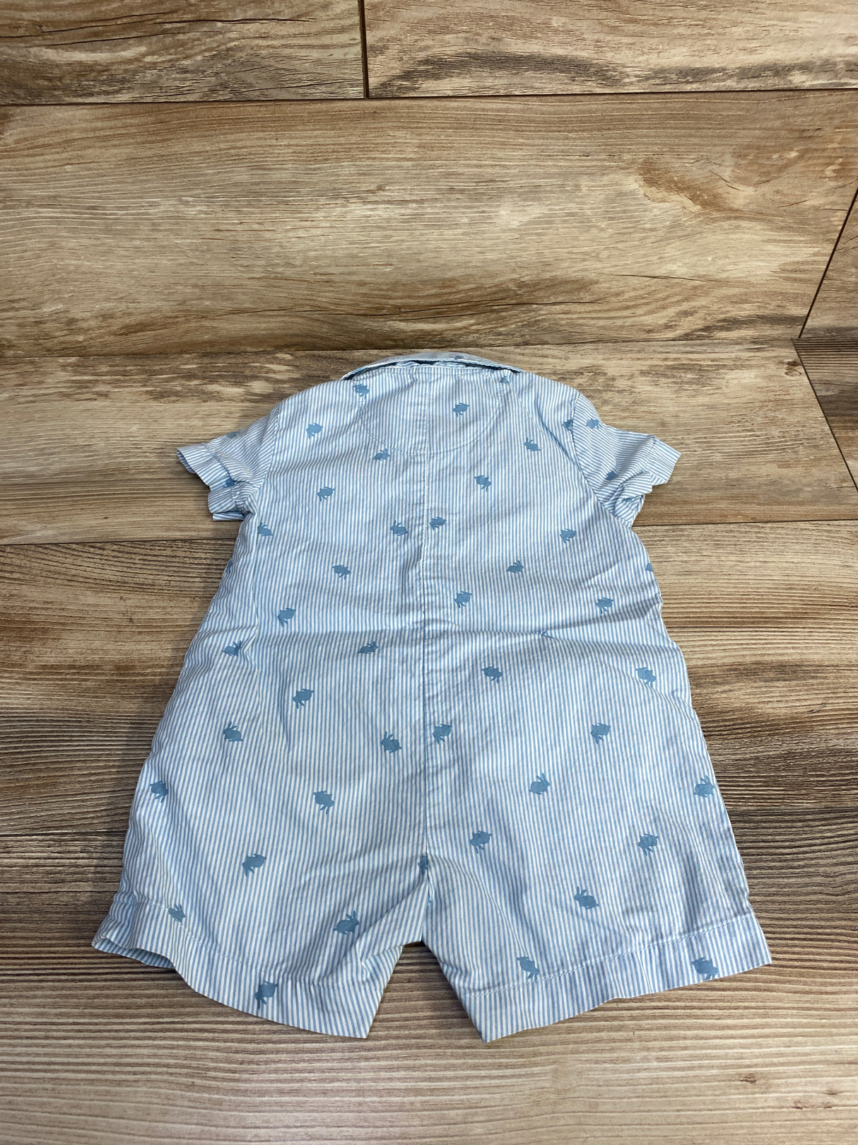 Just One You Bunny Print Romper Blue sz 6m