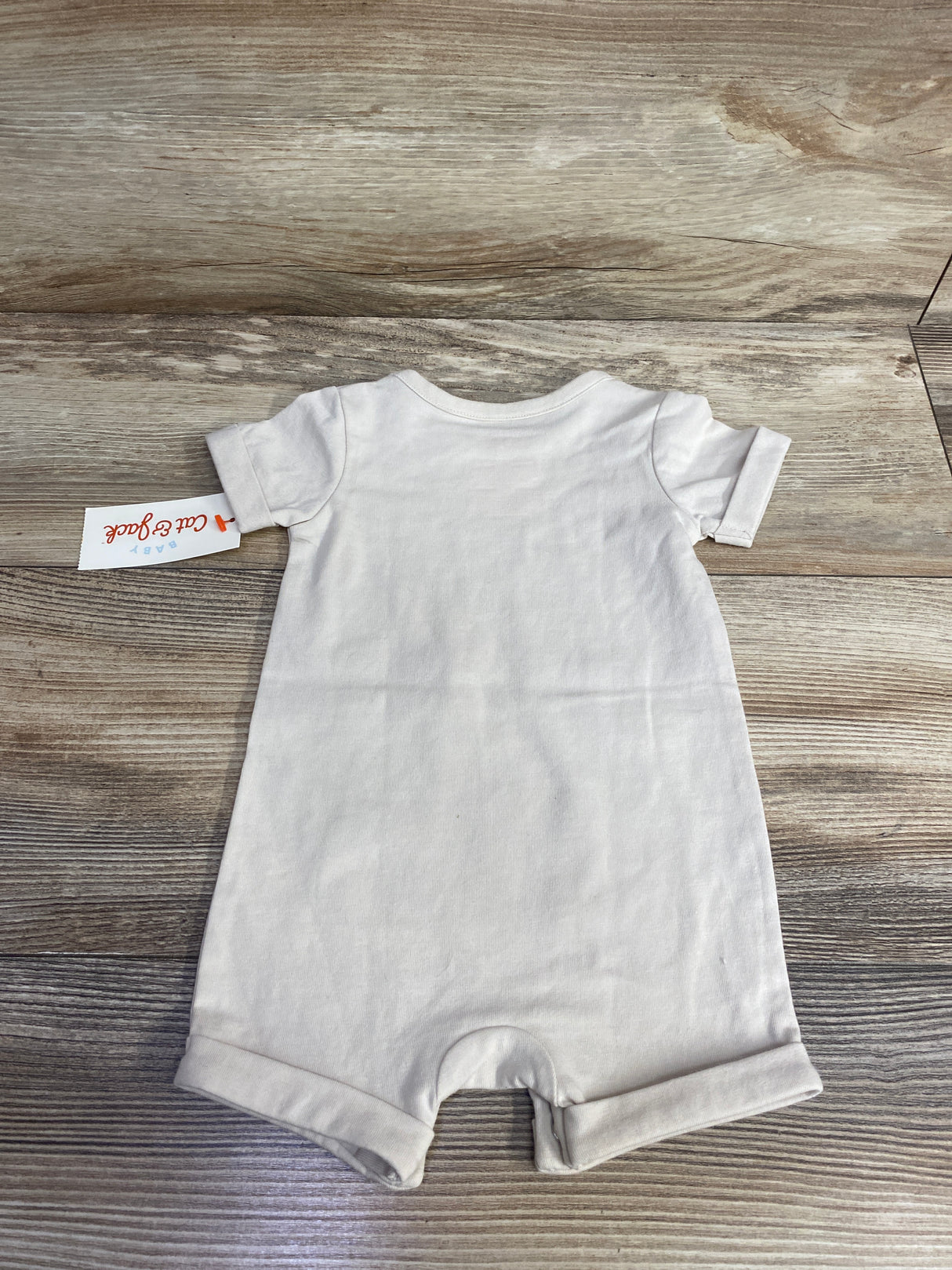 NEW Cat & Jack Pumpkin Pie Shortie Romper Beige sz 0-3m
