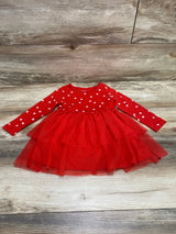 Carter's Heart Print Tulle Dress Red sz 2T