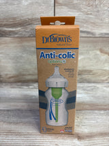 NEW Dr. Brown's Options+ Wide-Neck Glass Baby Bottle with Level 1 Slow Flow Nipple 9oz