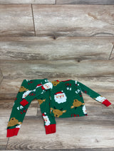 Carter's 2pc Christmas Pajama Set Green sz 2T