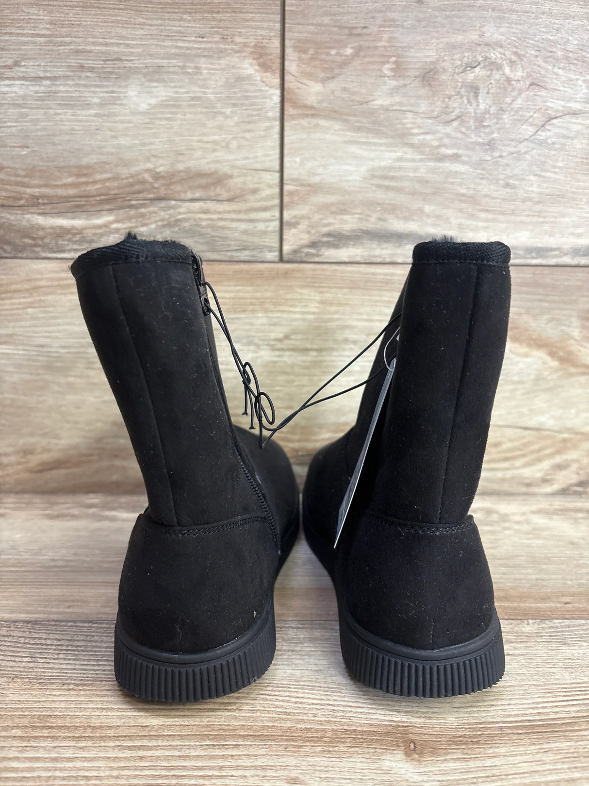 NEW Cat & Jack Holland Shearling Style Boots Black sz 4Y