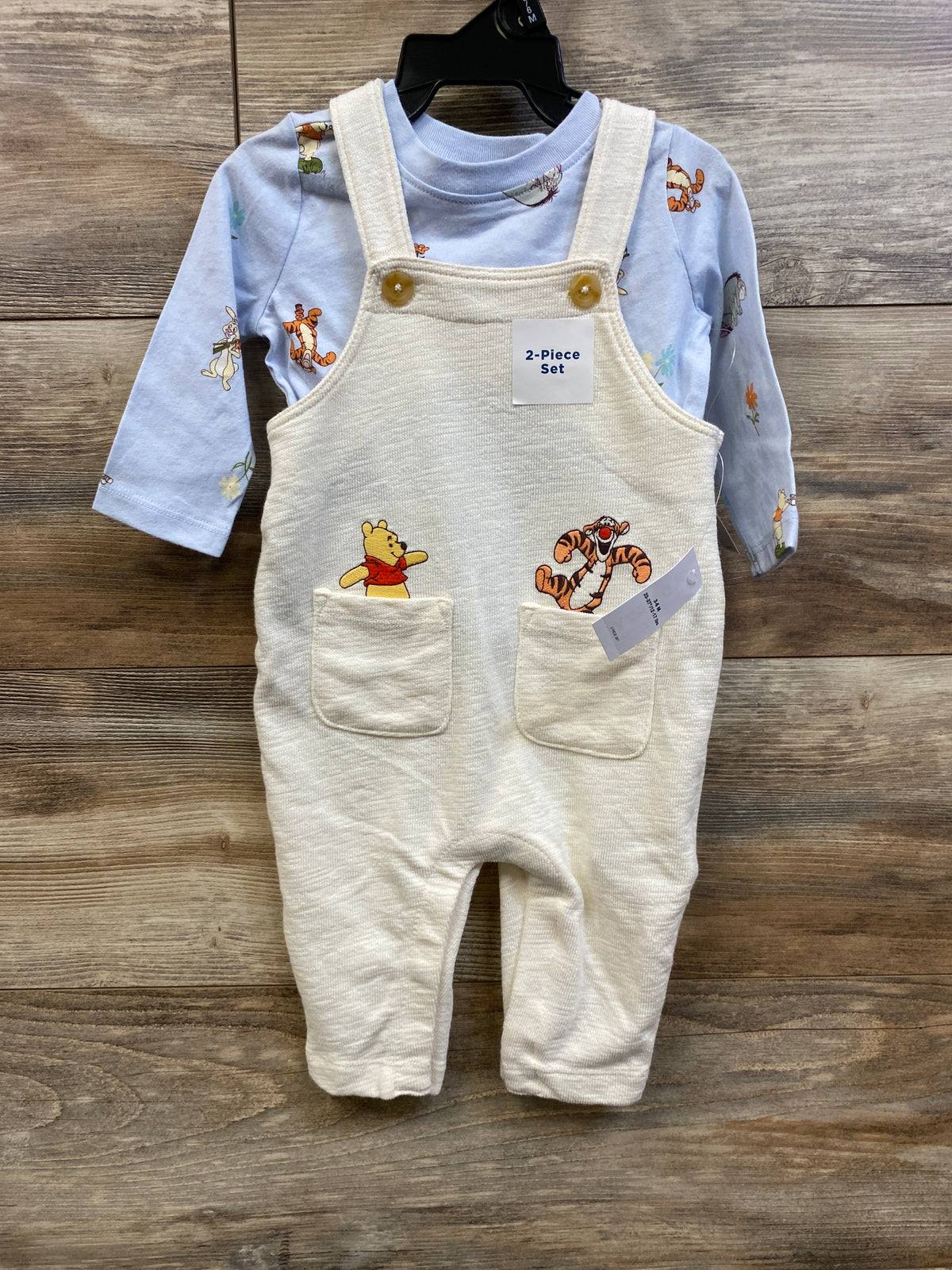 NEW Old Navy x Disney Winnie The Pooh 2pc Overall Set Blue sz 3-6m
