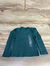 NEW Baby Gap Solid Puff Sleeve Rib Shirt Emerald sz 12-18m