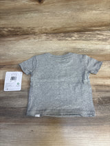NEW Burt's Bees Baby Raw Hem Shirt Grey sz 3-6m