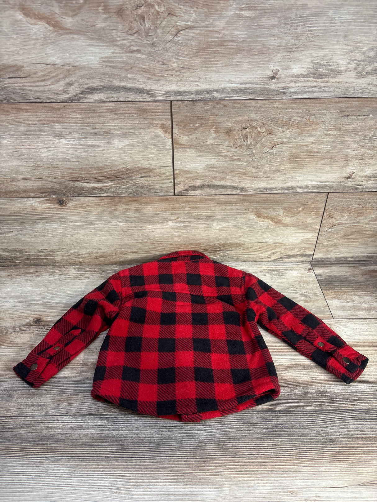 Copper Denim Plaid Shirt Jacket Red sz 2T