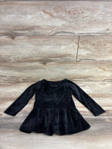Nike Velvet Peplum Top Black sz 2T