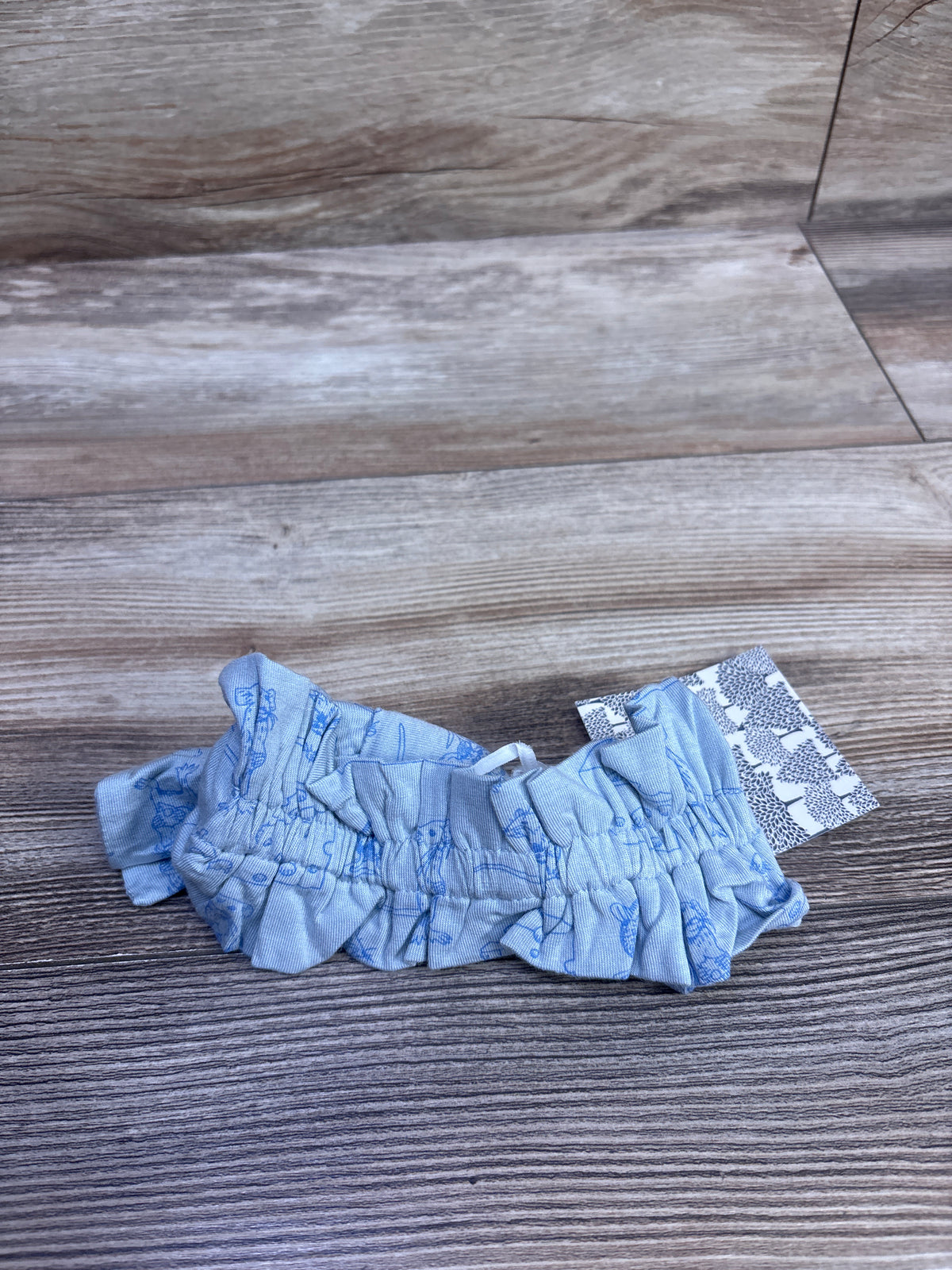 NEW Kate Quinn Stretchy Bow Headband in Blue Mice & Cheese sz 6-12m