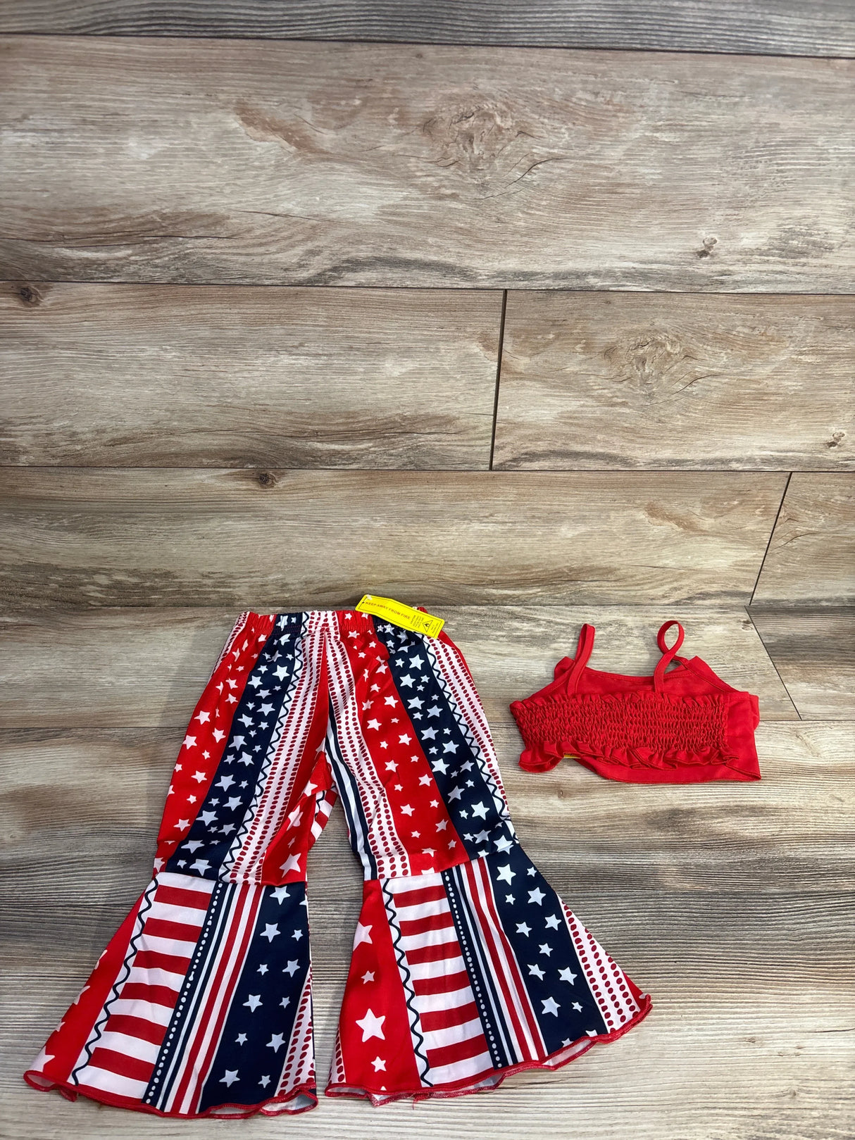 NEW Shein 2pc Fourth of July Top & Bottoms Set Red sz 18-24m