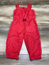 Carter's Heart Print Romper Red sz 12m