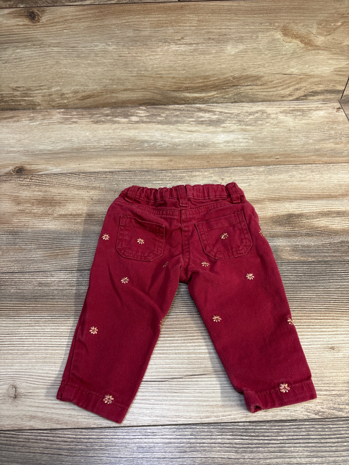 Juniors Embroidered Pants Red sz 3/6m