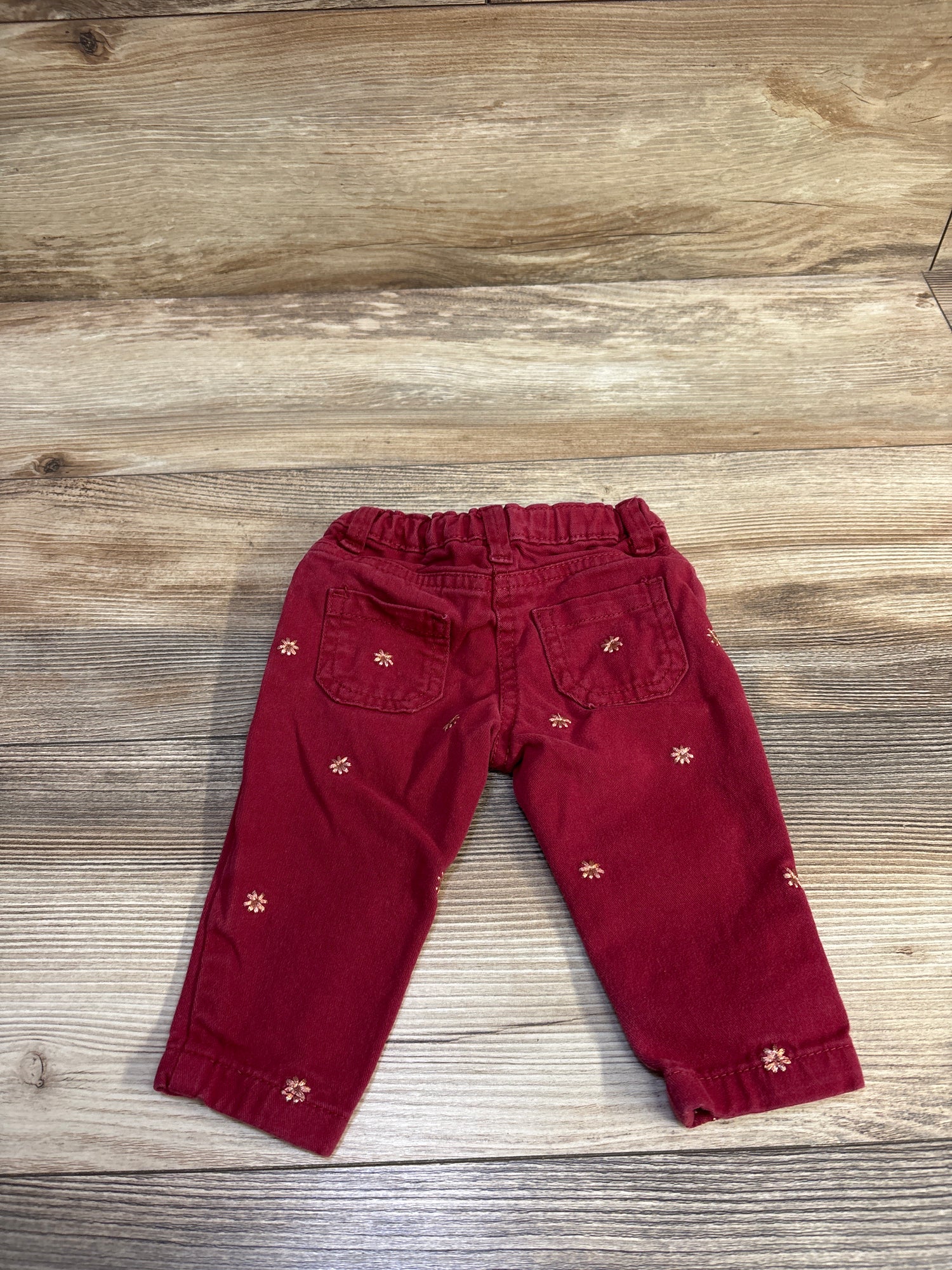 Juniors Embroidered Pants Red sz 3/6m