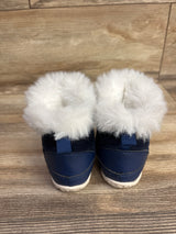 FEETCITY Faux-Fur Lined Boots Navy sz 5c