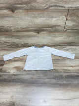 Little Lad Henley Striped Shirt Grey sz 12m