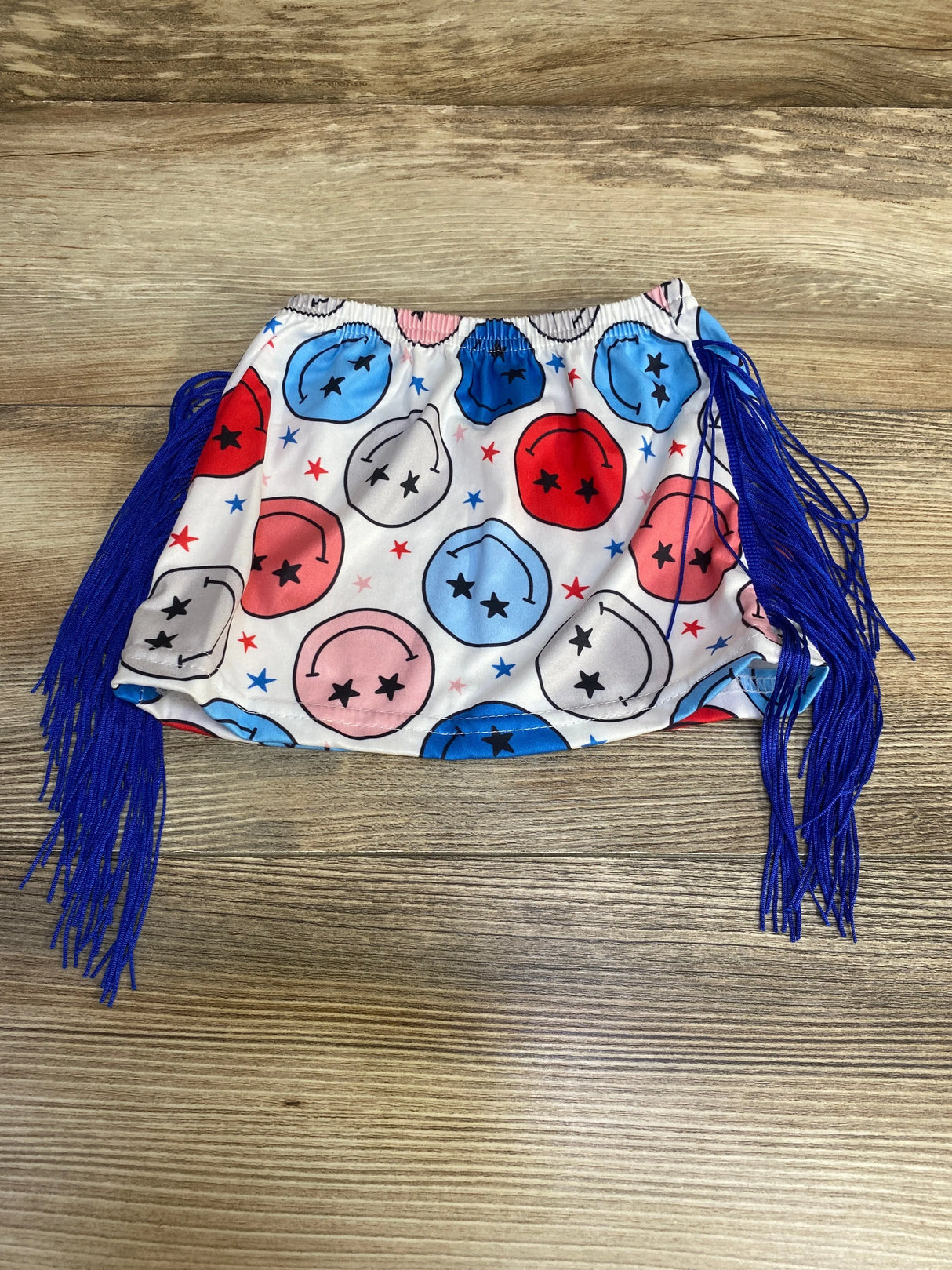 Smiley Face Fringe Skirt White sz 12-18m