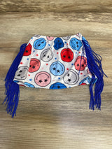Smiley Face Fringe Skirt White sz 12-18m