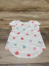 Cat & Jack Heart Print Shirt White sz 12m