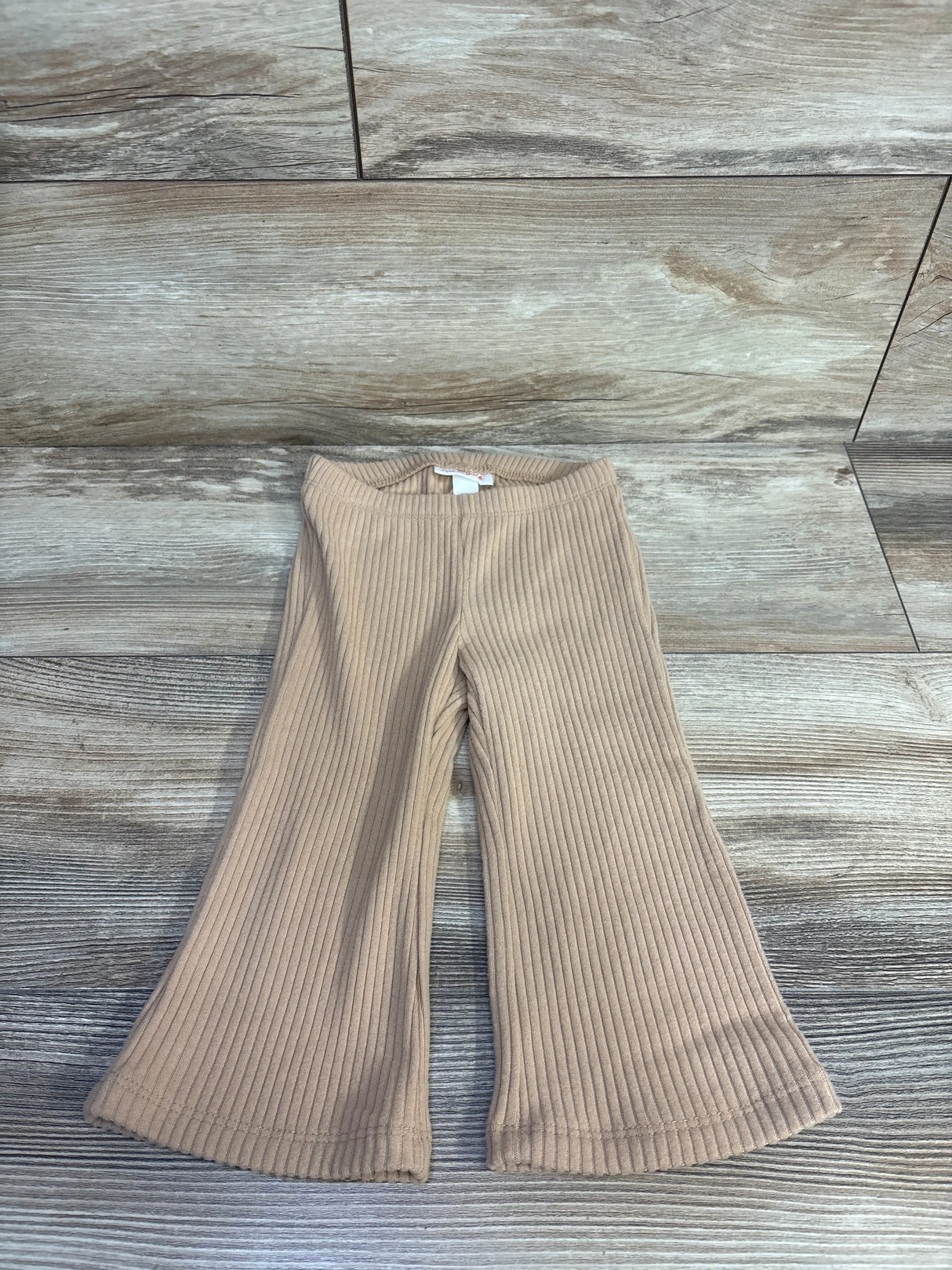 Cat & Jack Ribbed Flare Leggings Tan sz 18m